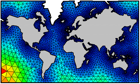 A Triangular Mesh of the World's Map